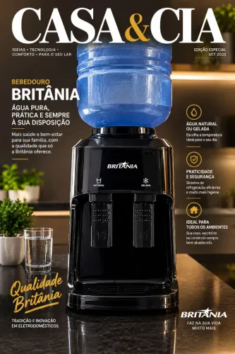 Bebedouro de mesa portátil para galões de 10 ou 20 litros, com água natural e gelada 220V
