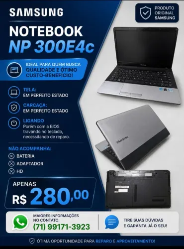Notebook Samsung Np300e4c
