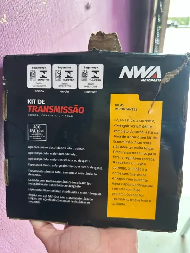 KIT TRANSMISSÃO NOVO PRA MOTO PEQUENA