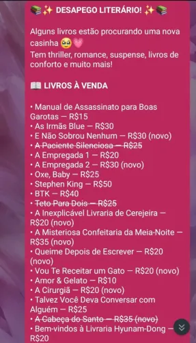 DESAPEGO LITERÁRIO