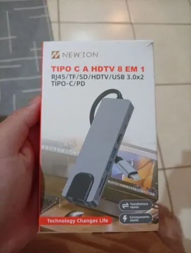 Adaptador Hub USB-C 8 em 1 da marca New'Ion