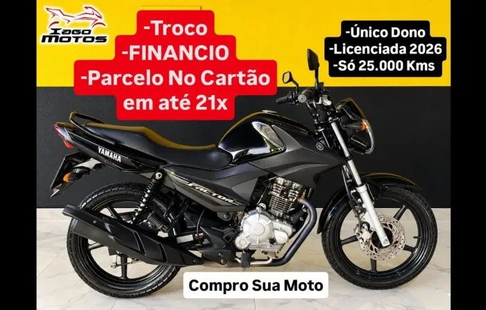 Yamaha Factor 125 ED 2023, Só 25.000 Kms, cg start fan crosser bros 150 160 twister fazer
