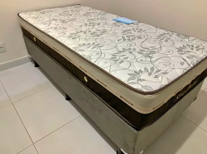 Cama box molas ensacadas solteiro novas