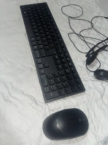 Kit teclado (sem fio)e mouse (sem fio) Dell e fone de brinde