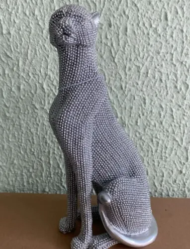Escultura Pantera em Resina de 20cm