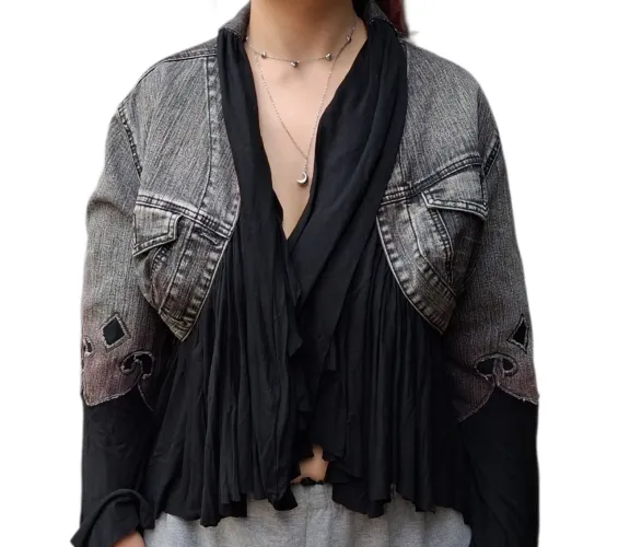 jaqueta jeans brazilroxx preta p