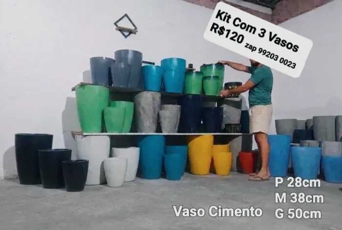 KIT COM 3 VASOS POR APENAS 120 REAIS FAÇO ENTREGA PAGAMENTO SÓ NO ATO DA ENTREGA 