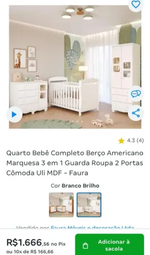 Vendo conjunto quarto Bebê 