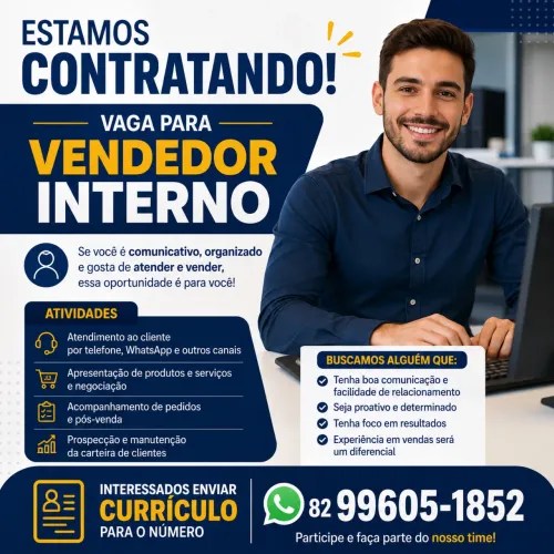 Oportunidade Vaga para Vendedor