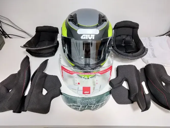 Capacete Givi 50.5 Soul tamanho 58 +2 kits de forro interno +2 viseiras