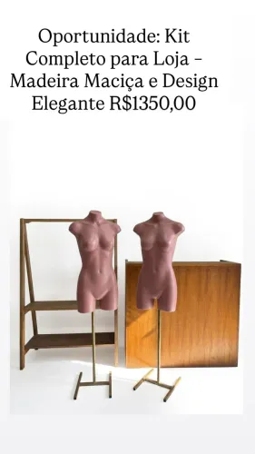 Kit Completo para Loja - Madeira Maciça e Design Elegante