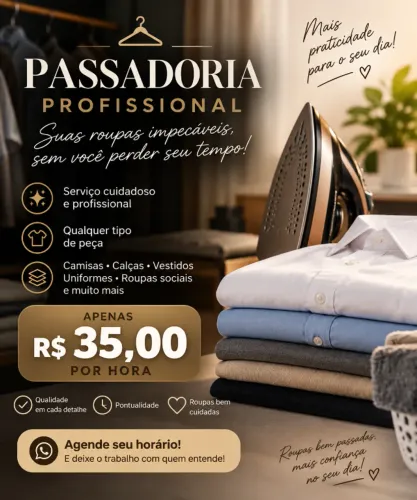 PASSADORIA PROFISSIONAL DE ROUPAS