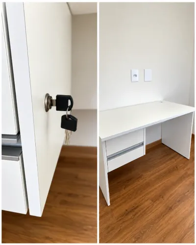 Mesa de escritório em ótimo estado, prática e funcional.