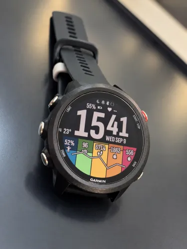 Garmin Forerunner 245 Music + Caixa e Acessórios | Impecável