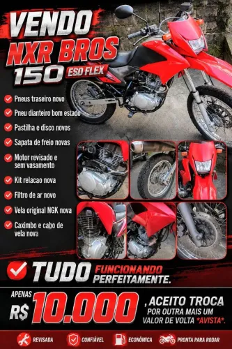 NXR BROS 150 ESD 2012 FLEX R$10.000,00