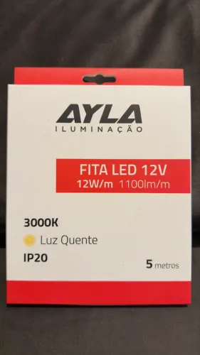 Fita Led Ayla 12w 12v 3000K 5 metros