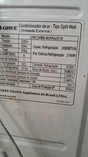 Ar condicionado split 24000 Btus