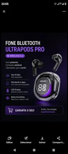 Fones Bluetooth