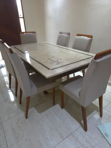 Mesa de Jantar Travertino Romano