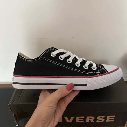 tênis feminino all star cano baixo de tecido preto tamanhos 35, 36 e 37 novos