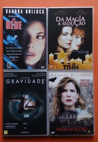 Dvd A Rede + Da Magia a Sedução + Gravidade + Premonições - Sandra Bullock