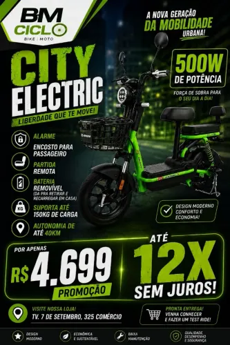 BIKE ELÉTRICA DROPP CITY ELETRIC 500W