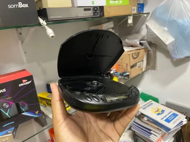 Discman Panasonic SL-S140 Leitor de CD Portátil Clássico Vintage