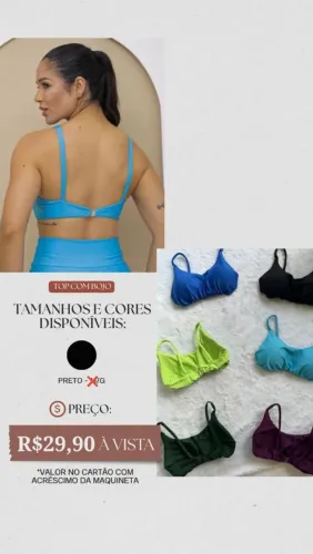 Top com fechamento nas costas 