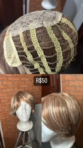 Peruca curta masculina 