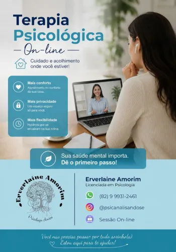 Sessão de Terapia Psicológica On-line