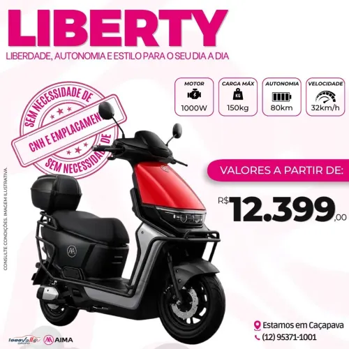 Scooter Elétrica Liberty 100% AIMA