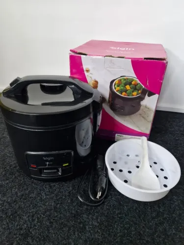 Panela Elétrica de Arroz Elgin Rizzo 5 Xícaras - 400W - 220V - Preto - Caixa Aberta