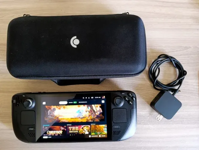 Portátil Gamer Steam Deck LCD 512GB + Bateria 99% de saúde + Case Original