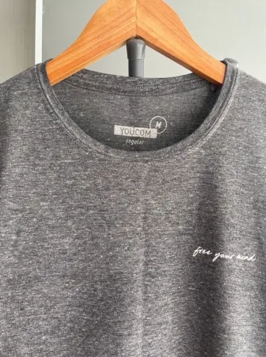 Camiseta  youcom regular cinza , Tam - M