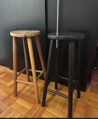 Conjunto 2 Banquetas Alto Madeira