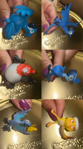 conjunto de bonecos colecionáveis dos personagens do filme "Rio 2?.