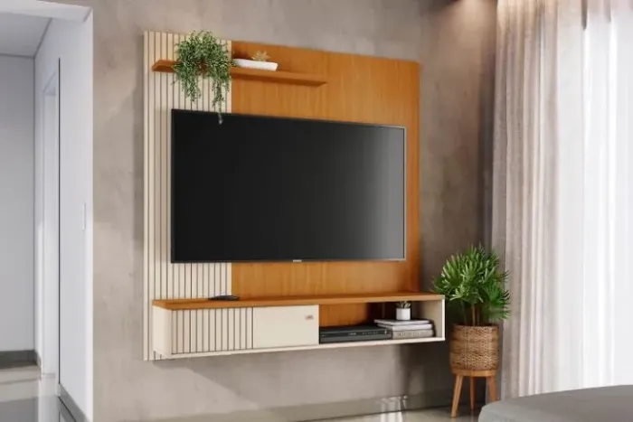 Painel Aurora Cinamomo.Off White Madetec - Entrega Rápida!