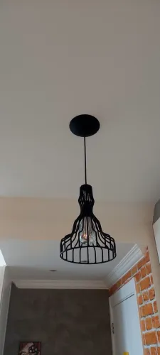 Luminária Esfilo Industrial em Ferro - Excelente estado