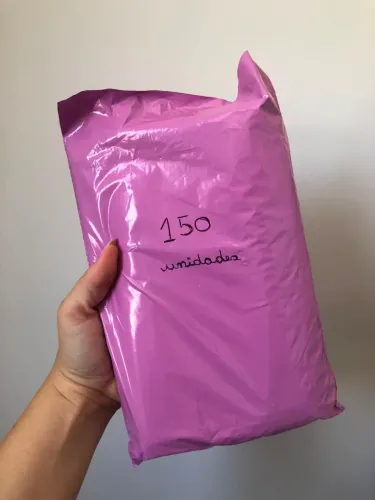 Sacos de segurança Rosa com lacre 150 unidades