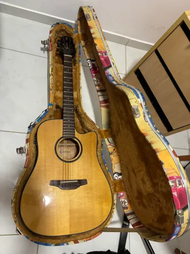 Violão Crafter HD-500 + Case Road 66 | Trastes Inox + Grover