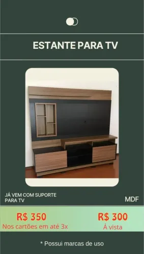 Vendo Estante/painel com Suporte para Tv