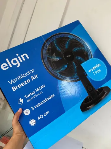 Ventilador Breeze Air Turbo 140W 3 Velocidades 7 Pás 40 Cm Elgin an7