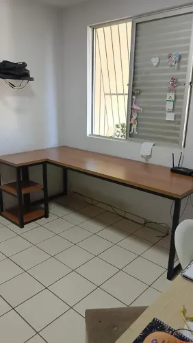 Mesa estilo industrial Escritório Home office sala gamer escrivaninha 