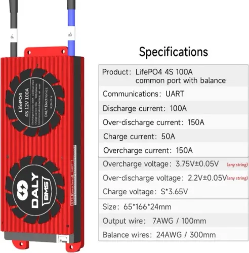 Bateria de Lítio Lifepo4 Bluetooth 12V 100Ah Solar, barco, caiaique