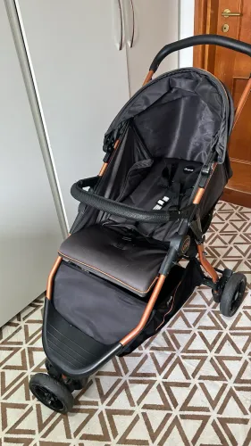Carrinho De Bebê CR3 Gray Cobre Dobrável 3 Rodas Burigotto