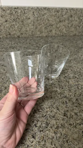 Copos baixos para drinks e Copo de cerveja em Cristal Bohemia
