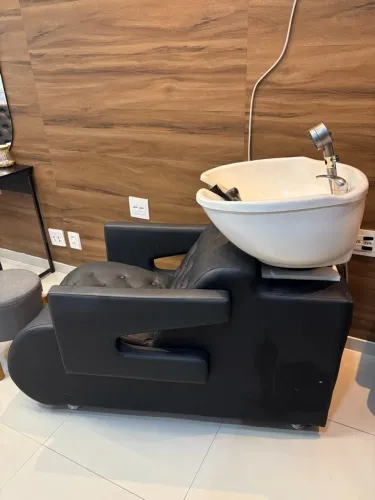 Kit Lavatório em Fibra + Cadeira Reclinável + Cadeira Fixa