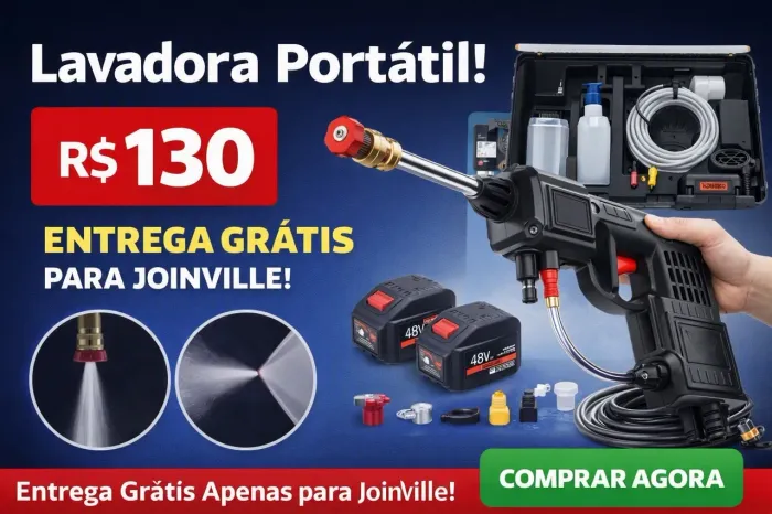 Lavadora jato portátil 48v 2 baterias