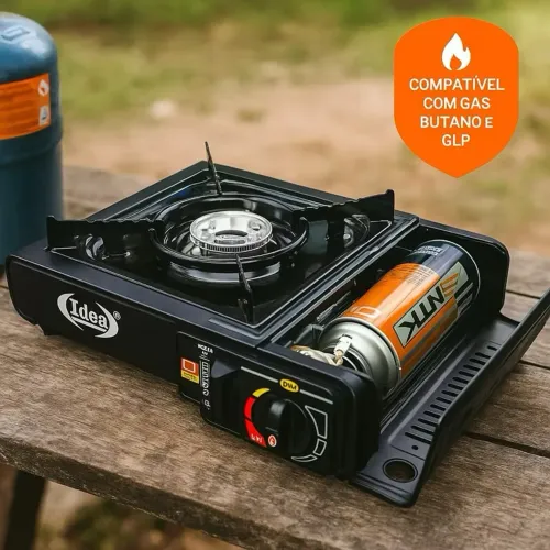 Fogareiro a Gás refil ou botijão para Pescaria ou Acampamento com assentimento automático!