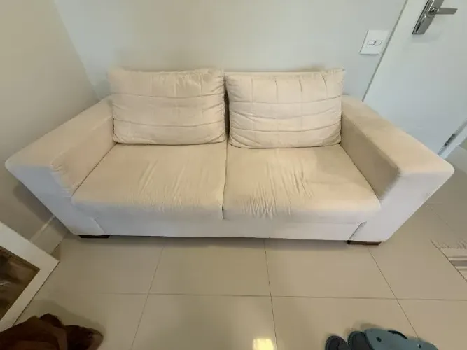 Sofá 2 lugares branco 189cm
